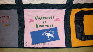 T-Shirt quilt, quilted by Angela Huffman