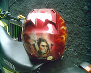 pintura realizada com true fire e face de um indio. (sunp )