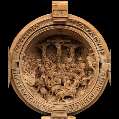 Rosary bead carved in boxwood The Netherlands around AD 150030