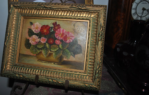 A miniature flowered painting