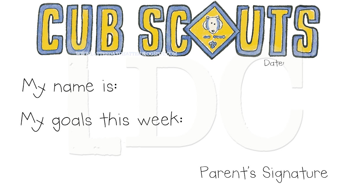 Latterday Chatter Cub Scout Action Plan