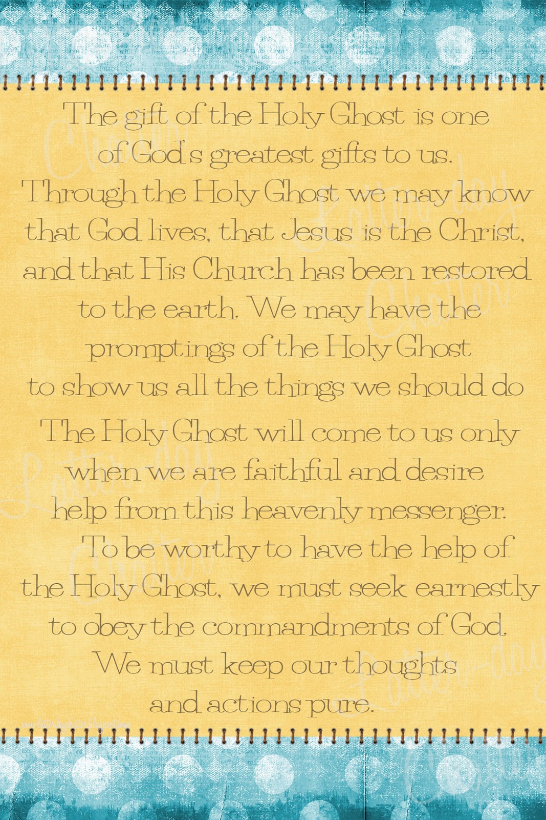 LDS Holy Ghost Clip Art