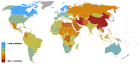 Press freedom ranking map