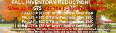 Fall Inventory Reduction Sale