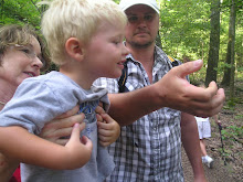 Trevor checking out the little frog