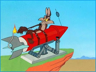 Wile E. Coyote on rocket