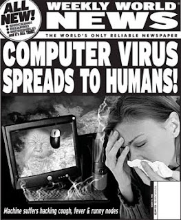 man infects himself with computer virus
