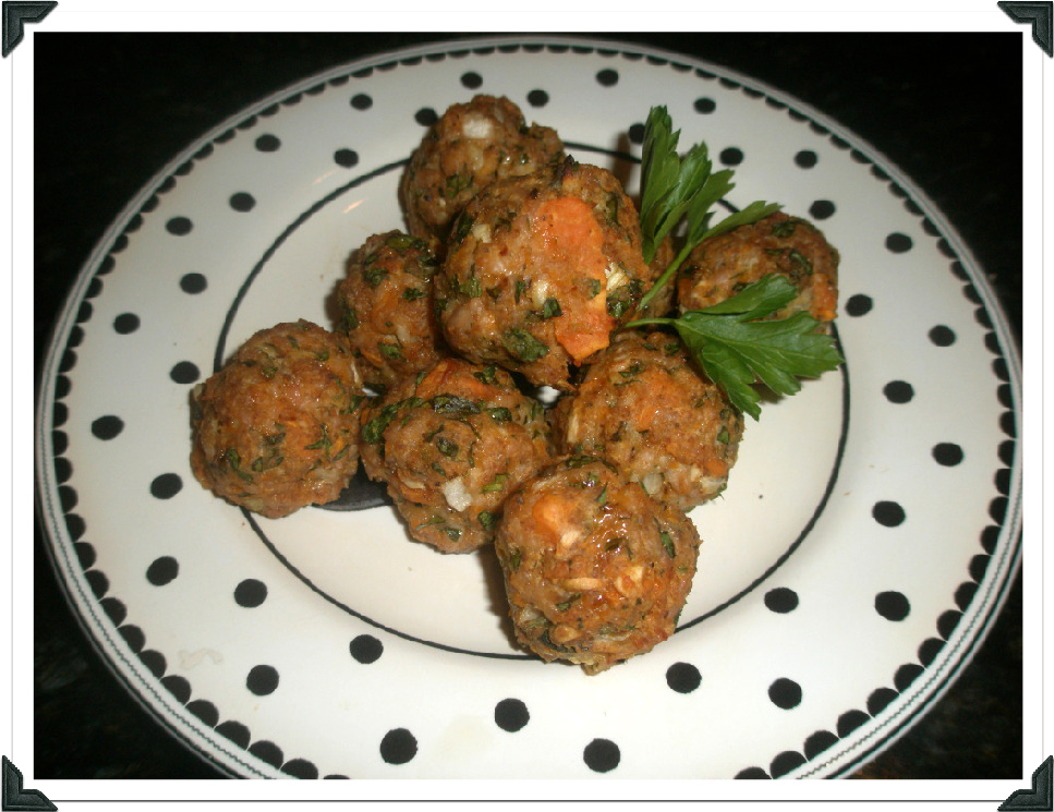 The Brown Bag Gourmet Turkey Sweet Potato Meatballs