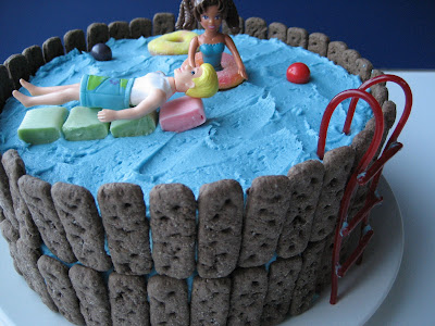 Scribbit | A Blog About Motherhood in Alaska: A Swimming Pool Cake