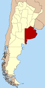 Su ubicación en Argentina