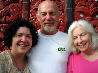 Nina, Graeme and me posing for photos before heading out