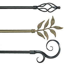 Decorative Drapery Hardware Custom Curtain Rods Drapery Finials A