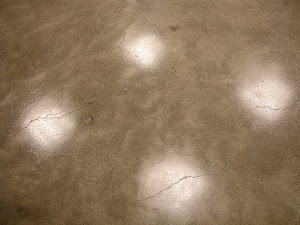 Polished and clear coated concrete