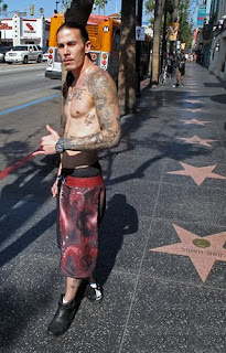 Tattoo Artist on Hollywood Blvd in Hollywood