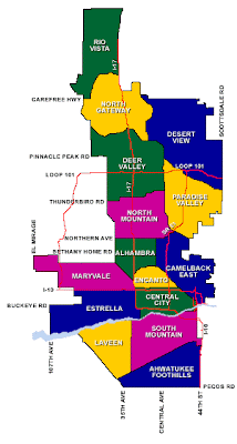 Map of Urban Villages in Phoenix