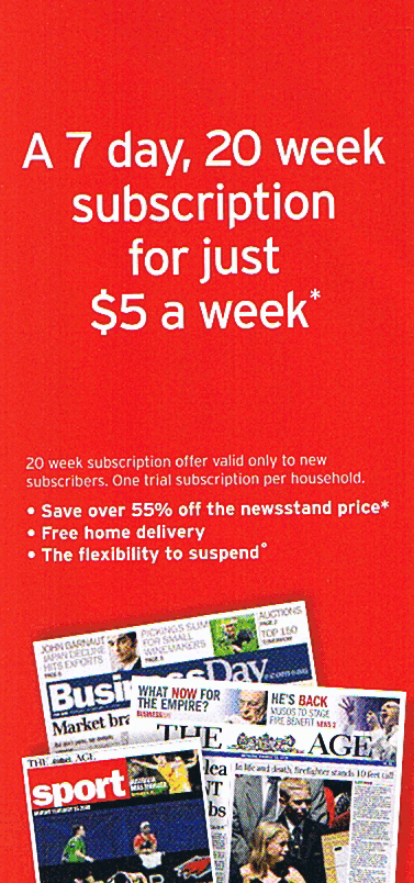 Age newspaper deals