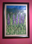 Lavender in the evening,purely painted with acrylic on canvas