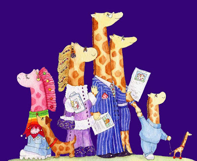 The Neckmann family of giraffes by North East giraffe artist Ingrid Sylvestre Durham North East UK The Neckmann family of giraffes by North East giraffe artist Ingrid Sylvestre Durham North East UK