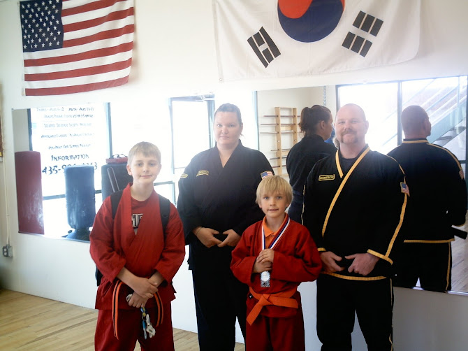 Ashton  and Ammon at Karate