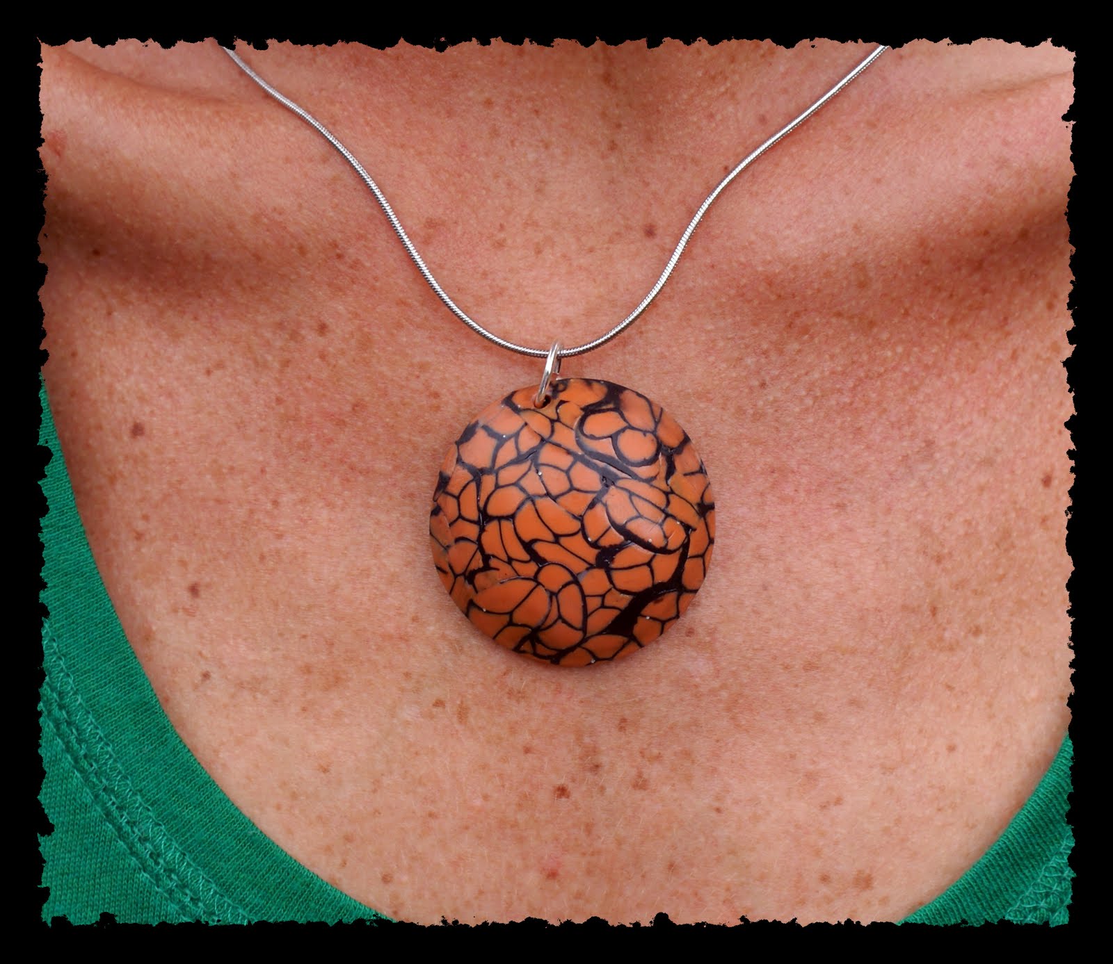 Polymer Clay Day 51 Burn For You Pendant