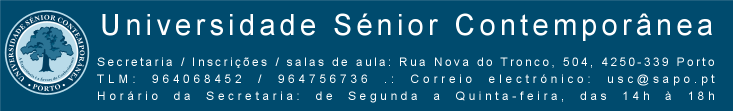 Universidade Sénior Contemporânea - Disciplinas