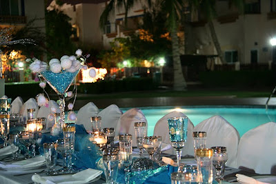 winter poolside pool wonderland snow dinner visit