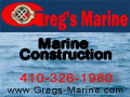 Greg's Marine - marine construction, marine transportation southern maryland