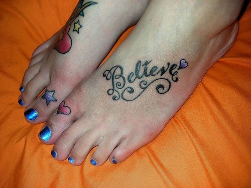 tattoo designs on foot for girls