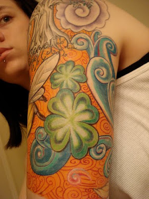 Shamrock Sleeve Tattoo Designs