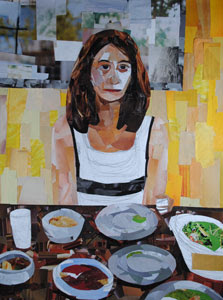 The New York Diner by collage artist Megan Coyle