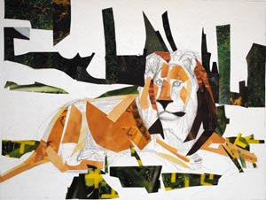 King of the Jungle by collage artist Megan Coyle