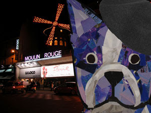 Bosty goes to Paris by collage artist Megan Coyle