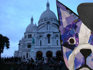 Bosty goes to Paris by collage artist Megan Coyle