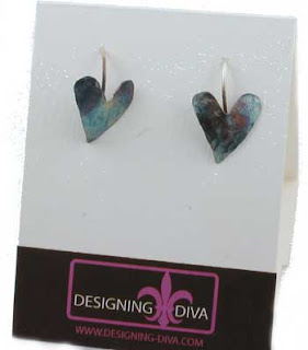 small heart silver earrings