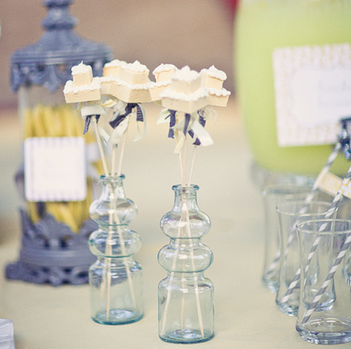 Wedding Decor Dainty Details Mini Wedding Cakes and Lacy Birds