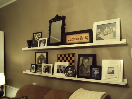 Ashley's Thrifty Living: The Shelves Behind the Couch....