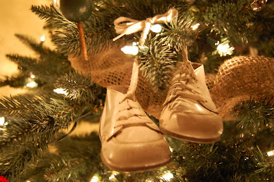 baby shoes christmas ornament