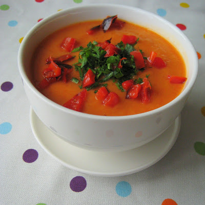 roasted red pepper & cauliflower soup