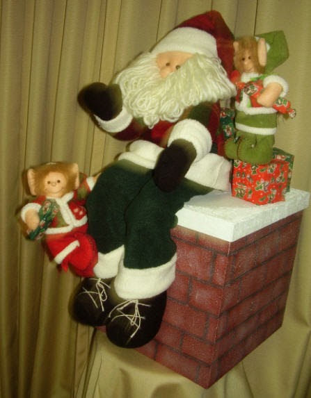 MANUALIDADES CARI PERU: PAPA NOEL SOBRE CHIMENEA