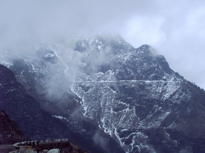 Snowclad mountain near Sela