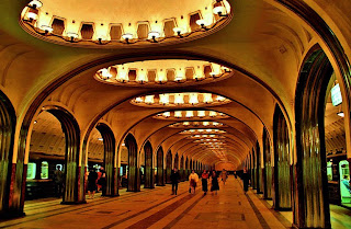 Metro station, Moscow, Russia