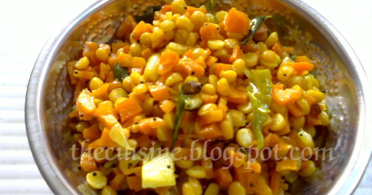 Carrot Senagapappu koora Carrot Curry with Gram Dal Blend with Spices