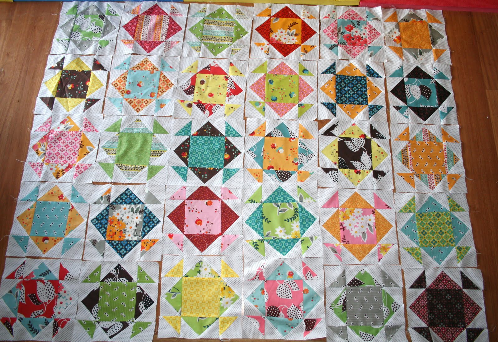 Gone Aussie Quilting Working on a Flea Market Fancy Quilt