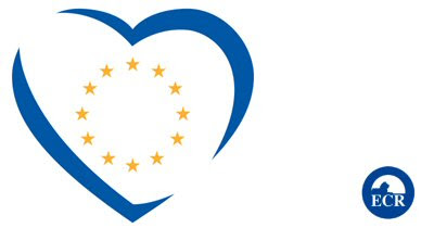 The larger EPP group logo on the left with the smaller ECR group on the sidelines (Photo: Me)