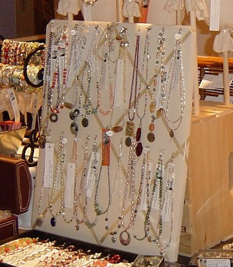 Creative Potential Blog: Bracelet and Necklace Jewelry Display Board Idea