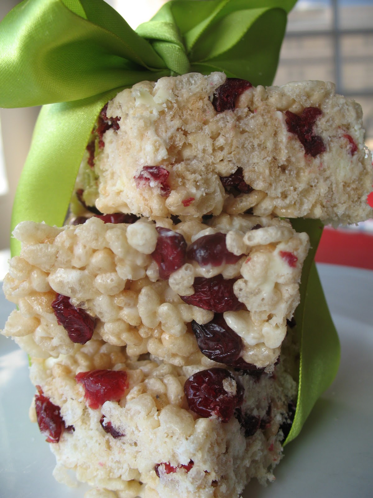 Anna's Table Cranberry and White Chocolate Rice Krispies Squares