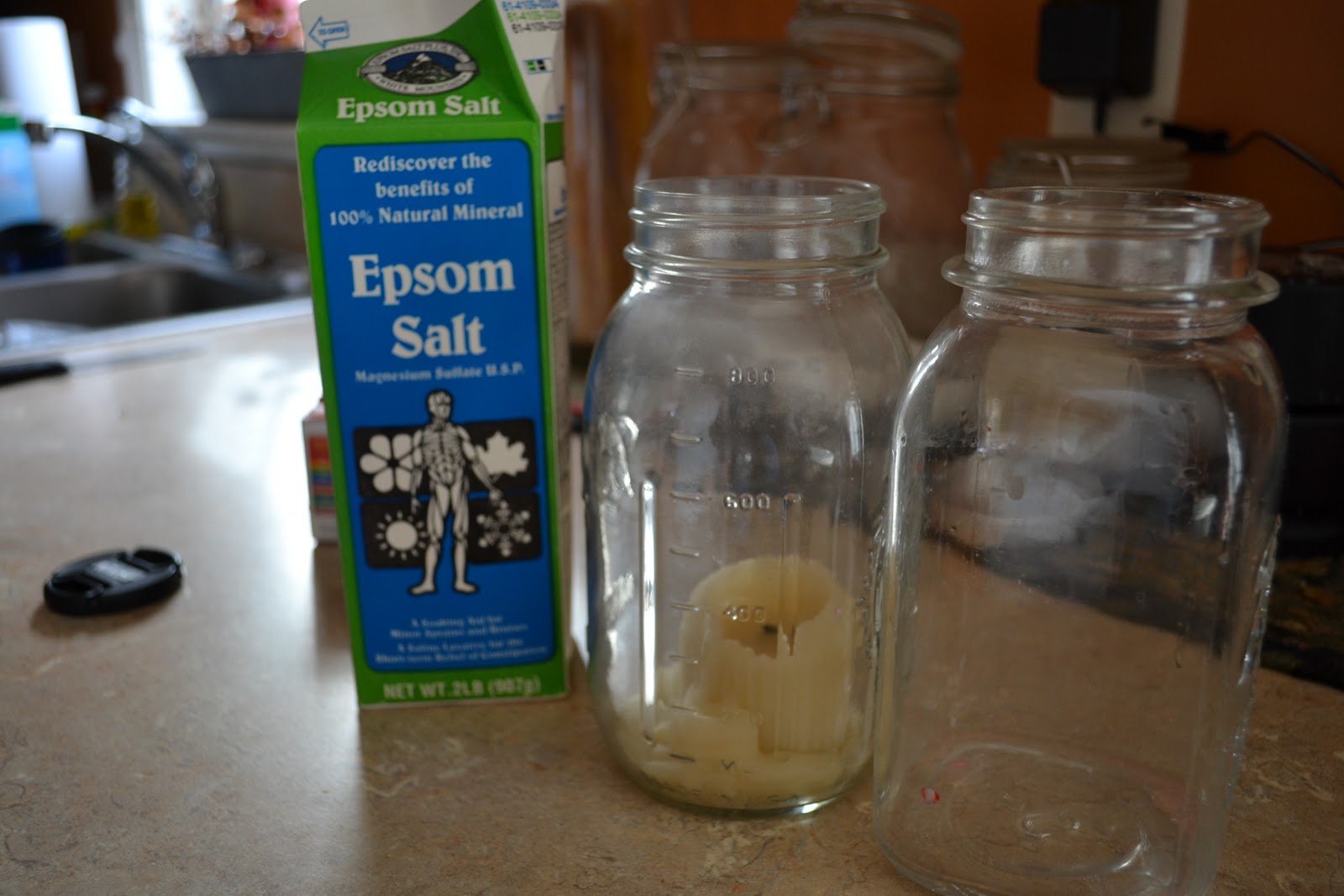 Thrifty Decorating Epsom Salt Jars
