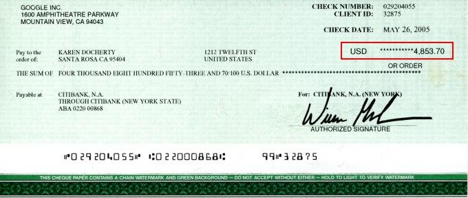 payment check