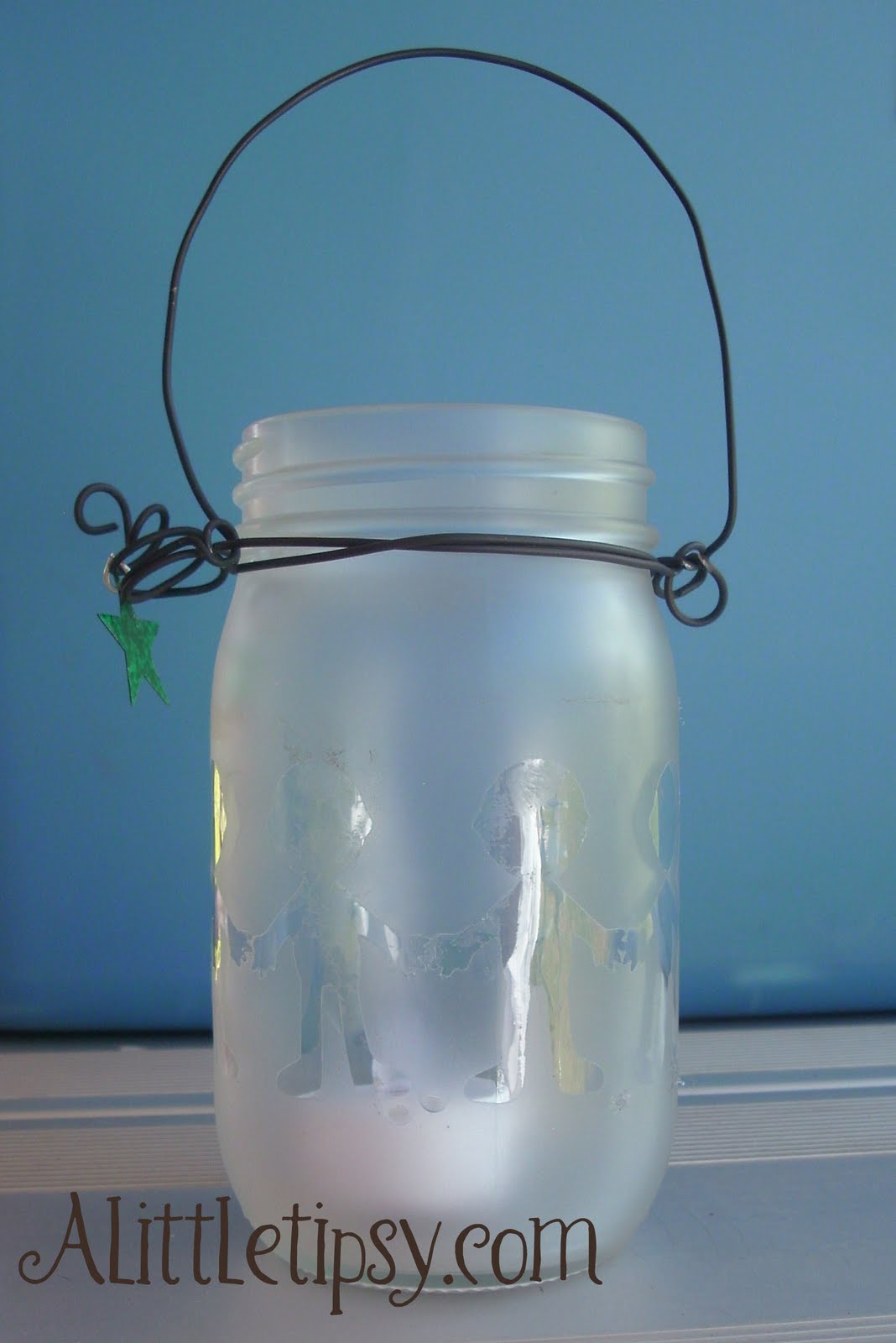 Frosted Glass Jar Lanterns A Little Tipsy