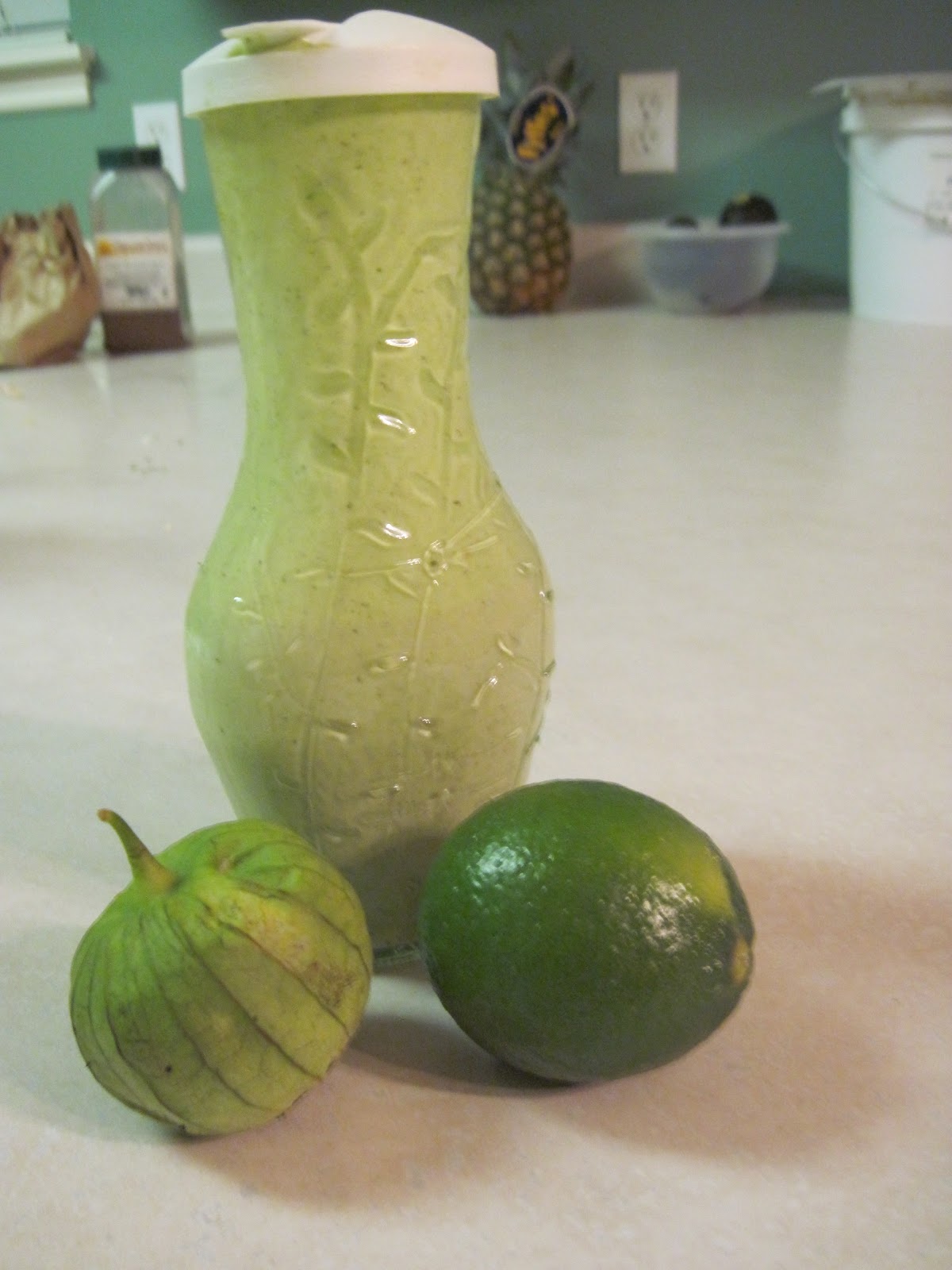 Simple. Healthy. Tasty Tomatillo Dressing with Lime and Cilantro